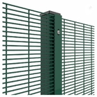 Galvanized Metal Security Welded Mesh Fencing with Opening Size 75mm x 12.5mm with Concertina wire