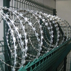 Hot dipped  galvanized concertina razor wire coil as security fence Chinese factory