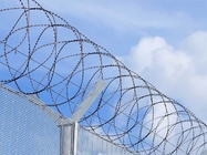 Hot dipped galvanized BTO-22 concertina razor wire security fence for  border