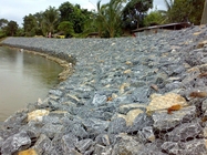 Double Twist Weaving Gabion Basket Ukuran Mesh 60x80mm untuk Proyek Lansekap