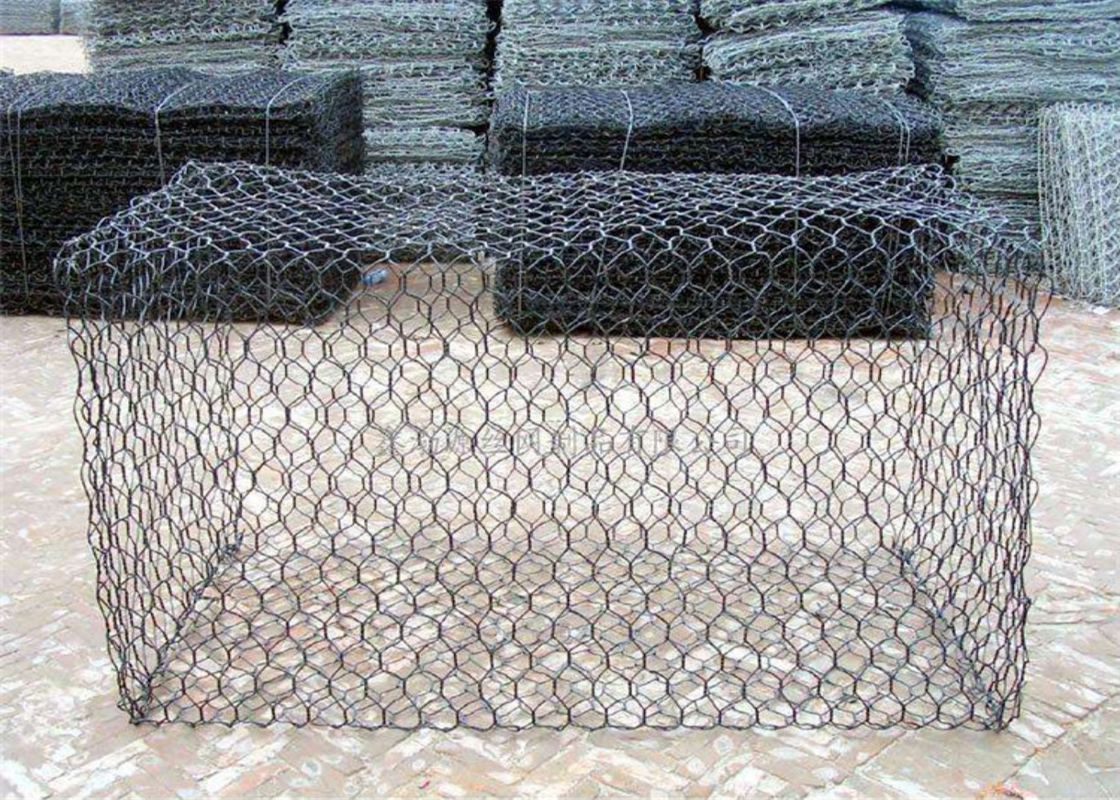 Galvanized PVC Coated Gabion Baskets For Protecting Riverbank