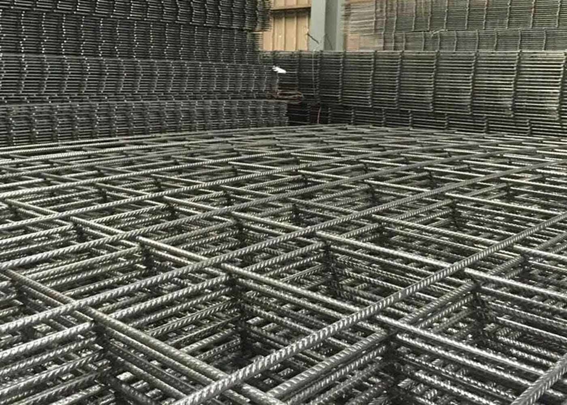 ISO9001 Concrete Wire Mesh Fence Ribbed Welded Steel Wire Mesh