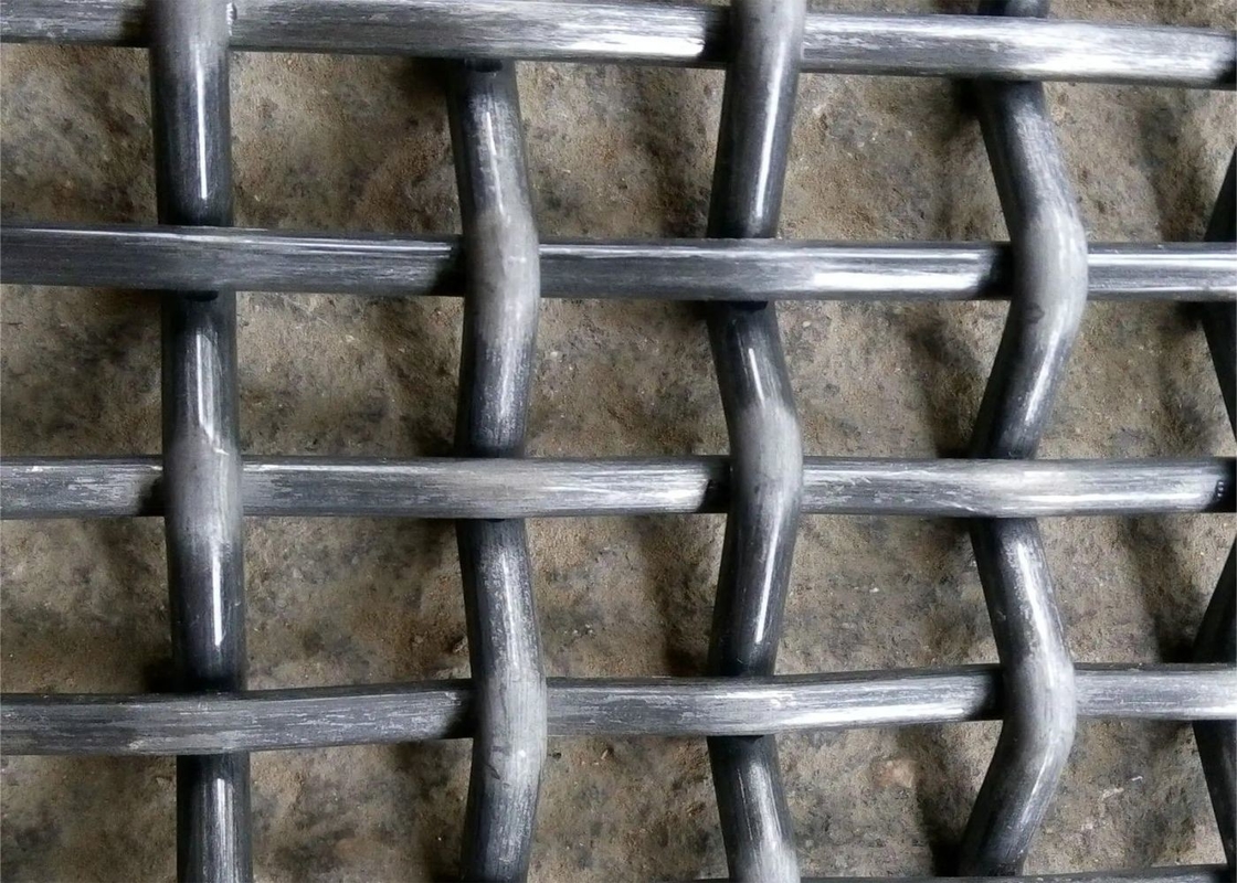 65mn Mine Sieve Screen Wire Mesh For Aggregate / Mining ISO9001 Approved