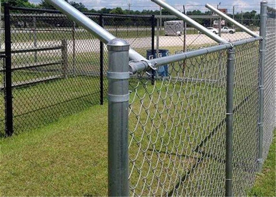 Hot Dipped Galvanized Chain Link Fence Security Fence For School, Pool And Airport